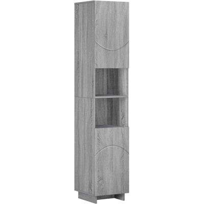 vidaXL Szafka łazienkowa Szary Sonoma 36.5 x 38 x 180 cm vidaXL Szafka łazienkowa Szary Sonoma 36.5 x 38 x 180 cm