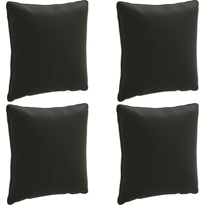 vidaXL Zestaw 4 poduszek na plecy PUTTEN 4 pcs 100% poliester Czarny vidaXL Zestaw 4 poduszek na plecy PUTTEN 4 pcs 100% poliester Czarny
