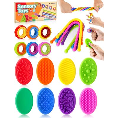 Inny producent Zabawki sensoryczne dla dzieci i dorosłych - zestaw 20 fidget anty-stresowy Inny producent Zabawki sensoryczne dla dzieci i dorosłych - zestaw 20 fidget anty-stresowy