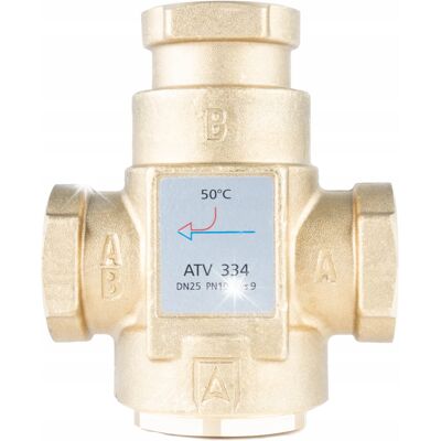 ZAWÓR TEMPERATUROWY DO KOTŁA 1 CAL AFRISO ATV 334 DN25 50°C Kvs 9 m³/h ZAWÓR TEMPERATUROWY DO KOTŁA 1 CAL AFRISO ATV 334 DN25 50°C Kvs 9 m³/h