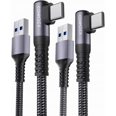 producent niezdefiniowany Zestaw 2 kabli USB C USB 3.1 90 stopn CONMDEX producent niezdefiniowany Zestaw 2 kabli USB C USB 3.1 90 stopn CONMDEX