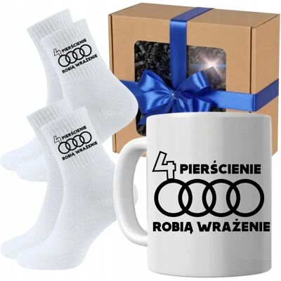 No name Zestaw Box Prezentowy Dla Kierowcy Audi Cztery Pierścienie Dla Chłopaka No name Zestaw Box Prezentowy Dla Kierowcy Audi Cztery Pierścienie Dla Chłopaka