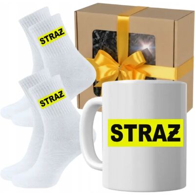 No name Zestaw Kubek Skarpety Prezent Dla Taty Dla Strażaka Na Urodziny Straż No name Zestaw Kubek Skarpety Prezent Dla Taty Dla Strażaka Na Urodziny Straż
