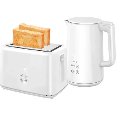 Zestaw Śniadaniowy Homcom Kettle Toaster Ze Stali Nierdzewnej 1,5 L, 2 Kromki, 2200 W, Z 7 Poziomami Opiekania, Funkcją Rozmrażania I Podgrzewania, .. Zestaw Śniadaniowy Homcom Kettle Toaster Ze Stali Nierdzewnej 1,5 L, 2 Kromki, 2200 W, Z 7 Poziomami Opiekania, Funkcją Rozmrażania I Podgrzewania, ..