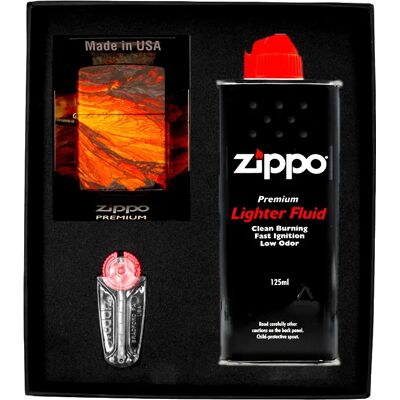 Zestaw Zapalniczka Zippo Lava Flow Prezentowy No1 Zestaw Zapalniczka Zippo Lava Flow Prezentowy No1
