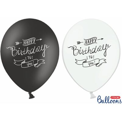 Party Deco Balony, 30 Cm, Happy Birthday, Pastel Mix, 50 Sztuk Party Deco Balony, 30 Cm, Happy Birthday, Pastel Mix, 50 Sztuk