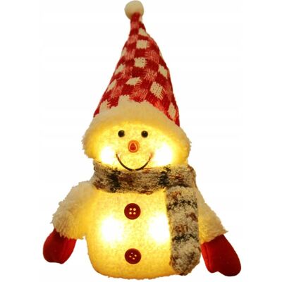 Inny producent BAMBELAA Schneemann LED Figurka Świąteczna Czerwona Biała Inny producent BAMBELAA Schneemann LED Figurka Świąteczna Czerwona Biała
