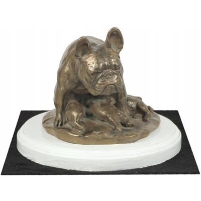 Inny producent Buldog francuski I - statuetka psa, figurka na białej podstawie, trofeum na Inny producent Buldog francuski I - statuetka psa, figurka na białej podstawie, trofeum na
