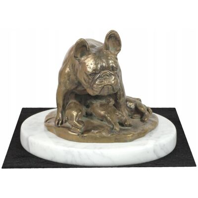 ART Buldog francuski I - statuetka psa, figurka na białym marmurze, trofeum na ART Buldog francuski I - statuetka psa, figurka na białym marmurze, trofeum na