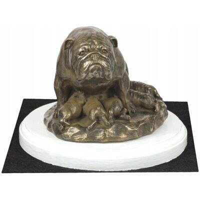 ART Bulldog II - statuetka psa, figurka na białej podstawie, trofeum na wystawę ART Bulldog II - statuetka psa, figurka na białej podstawie, trofeum na wystawę