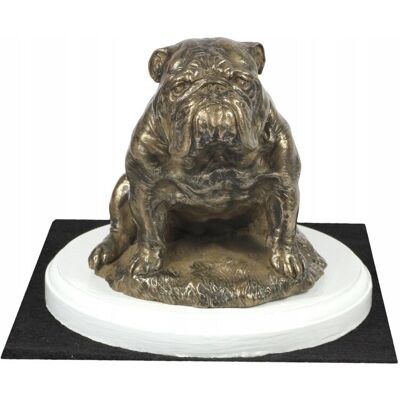 ART Bulldog III - statuetka psa, figurka na białej podstawie, trofeum na wystaw ART Bulldog III - statuetka psa, figurka na białej podstawie, trofeum na wystaw