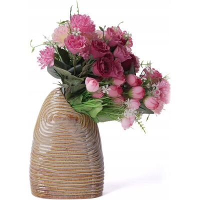 Inny producent Ceramiczny wazon na kwiaty, rzeźba, statuetka dekoracja domu 21cm prezent Inny producent Ceramiczny wazon na kwiaty, rzeźba, statuetka dekoracja domu 21cm prezent
