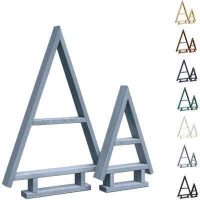 be4group Choinka drewniana świąteczna dekoracja - Zestaw 2 sztuk - Srebrna, ozdoba rustykalna, figurka - 55 cm oraz 35 cm wysokości be4group Choinka drewniana świąteczna dekoracja - Zestaw 2 sztuk - Srebrna, ozdoba rustykalna, figurka - 55 cm oraz 35 cm wysokości