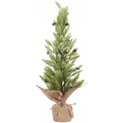 VILLA ITALIA Choinka ośnieżona 55cm w worek jutowy VILLA ITALIA Choinka ośnieżona 55cm w worek jutowy