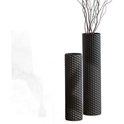 Nieokreslony CZARNY WYSOKI WAZON ZESTAW 2 METAL PLASTER MIODU 70/55 cm Nieokreslony CZARNY WYSOKI WAZON ZESTAW 2 METAL PLASTER MIODU 70/55 cm