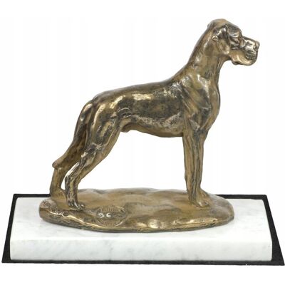 ART Dog niemiecki II - statuetka psa, figurka na białym marmurze, trofeum na wy ART Dog niemiecki II - statuetka psa, figurka na białym marmurze, trofeum na wy