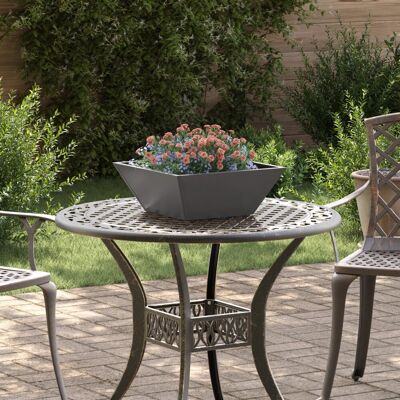 vidaXL Donica Metalowa Czarna Metal 40 x 40 x 15 cm Donic vidaXL Donica Metalowa Czarna Metal 40 x 40 x 15 cm Donic