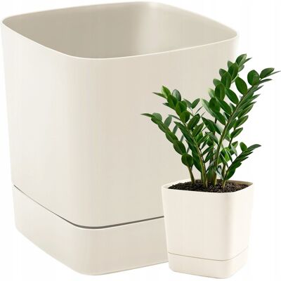 Inny producent DONICZKA DONICA OGRODOWA KWIETNIK TARAS BALKON BEŻOWA Z PODSTAWKĄ 34X36,5cm Inny producent DONICZKA DONICA OGRODOWA KWIETNIK TARAS BALKON BEŻOWA Z PODSTAWKĄ 34X36,5cm