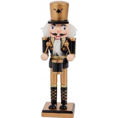 ZDTRADING Drewniana Figurka Dziadek Do Orzechów 25Cm Złoty ZDTRADING Drewniana Figurka Dziadek Do Orzechów 25Cm Złoty