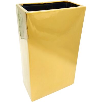 Inny producent Duży wazon Ceramiczny Złoty Flakon Na Kwiaty Wysoka Doniczka 35 cm Inny producent Duży wazon Ceramiczny Złoty Flakon Na Kwiaty Wysoka Doniczka 35 cm