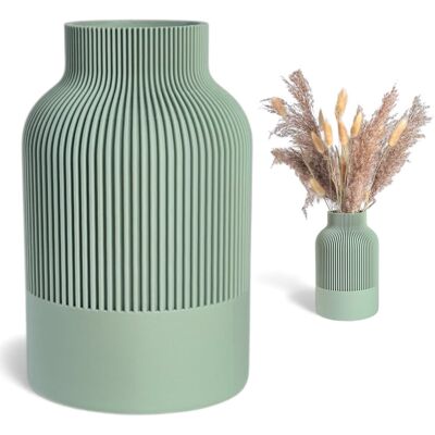 KAJAWIS Duży wazon na kwiaty nietłukący 20 cm Resada zielony Wazon boho solidny KAJAWIS Duży wazon na kwiaty nietłukący 20 cm Resada zielony Wazon boho solidny