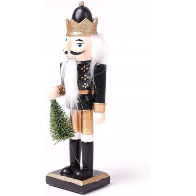 Bezmarkowe DZIADEK DO ORZECHÓW FIGURKA dekoracja świąteczna 25cm czarna żywica Święta Bezmarkowe DZIADEK DO ORZECHÓW FIGURKA dekoracja świąteczna 25cm czarna żywica Święta