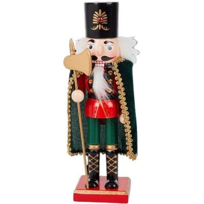 ZDTRADING Dziadek Do Orzechów Figurka Drewniana Świąteczna 25 Cm Żołnierz Z Peleryną ZDTRADING Dziadek Do Orzechów Figurka Drewniana Świąteczna 25 Cm Żołnierz Z Peleryną