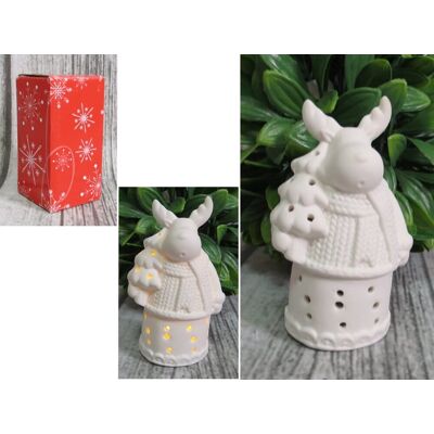7&7 Figurka 4Szt Ceramiczna Led Świecąca Renifer 10X5 Cm Ang-18037 7&7 Figurka 4Szt Ceramiczna Led Świecąca Renifer 10X5 Cm Ang-18037