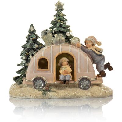 Święte Miasto Figurka - auto świąteczne - świecące - 16 cm - Favola Święte Miasto Figurka - auto świąteczne - świecące - 16 cm - Favola
