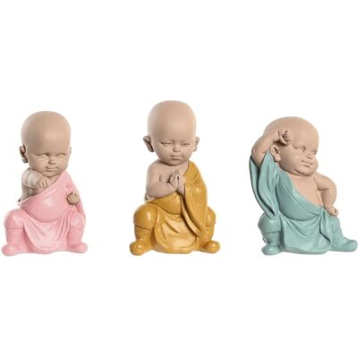 DKD Home Decor Wielokolorowa Figura Mnicha - Zestaw Dekoracyjny DKD Home Decor Wielokolorowa Figura Mnicha - Zestaw Dekoracyjny