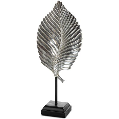 Figurka dekoracyjna Lifi 1 16x10x39 Liść srebrna czarna 01 Eurofirany Figurka dekoracyjna Lifi 1 16x10x39 Liść srebrna czarna 01 Eurofirany
