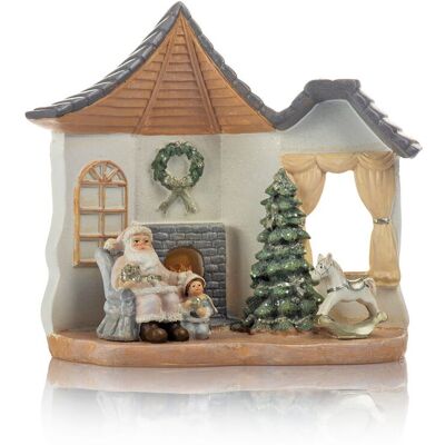 Święte Miasto Figurka - domek świąteczny - świecący - 17 cm - Favola Święte Miasto Figurka - domek świąteczny - świecący - 17 cm - Favola
