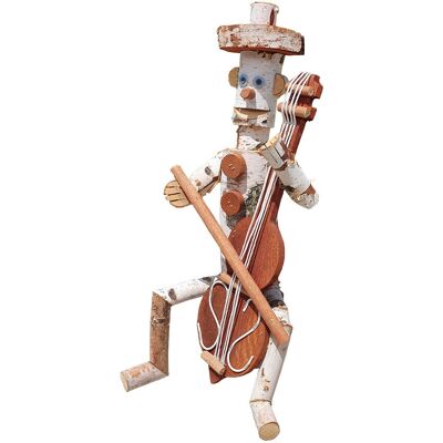 PEEWIT Figurka drewniana do ogrodu z brzozy WIOLONCZELISTA 55cm ozdoba ogrodowa PEEWIT Figurka drewniana do ogrodu z brzozy WIOLONCZELISTA 55cm ozdoba ogrodowa