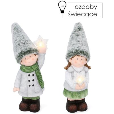 Chomik figurka dziewczynka /chłopak z gwiazdką led 29cm 4szt Chomik figurka dziewczynka /chłopak z gwiazdką led 29cm 4szt