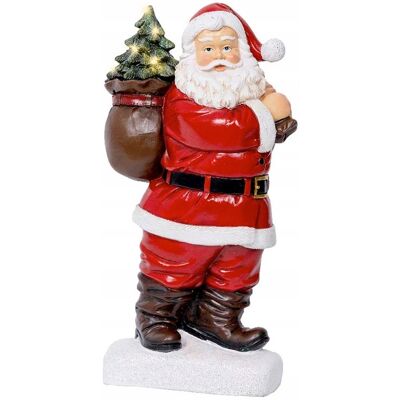 Kaemingk Figurka Mikołaj Świąteczna Poliżywica Ciepły Biały LED 31cm Kaemingk Figurka Mikołaj Świąteczna Poliżywica Ciepły Biały LED 31cm
