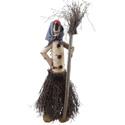PEEWIT Figurka ogrodowa drewniana BABA JAGA CZAROWNICA z brzozy 70 cm PEEWIT Figurka ogrodowa drewniana BABA JAGA CZAROWNICA z brzozy 70 cm
