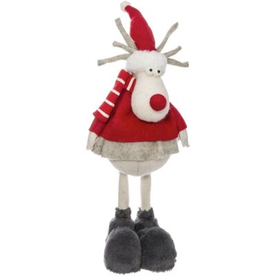 JJA SAS Figurka Pani renifer, czerwona, tworzywo sztuczne, 61 cm JJA SAS Figurka Pani renifer, czerwona, tworzywo sztuczne, 61 cm
