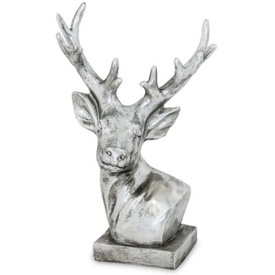 Figurka PIGMEJKA Renifer, srebrna, 41x26 cm Figurka PIGMEJKA Renifer, srebrna, 41x26 cm