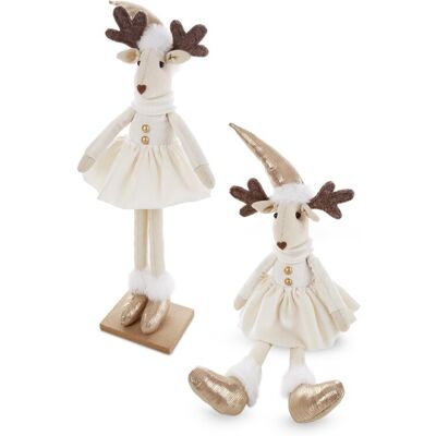 Eurofirany Figurka świąteczna kremowa 9 x 7 x 43 cm - idealna dekoracja Eurofirany Figurka świąteczna kremowa 9 x 7 x 43 cm - idealna dekoracja