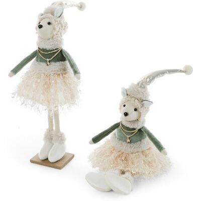 Eurofirany Figurka świąteczna miętowa 9 x 9 x 50 cm - idealna dekoracja Eurofirany Figurka świąteczna miętowa 9 x 9 x 50 cm - idealna dekoracja