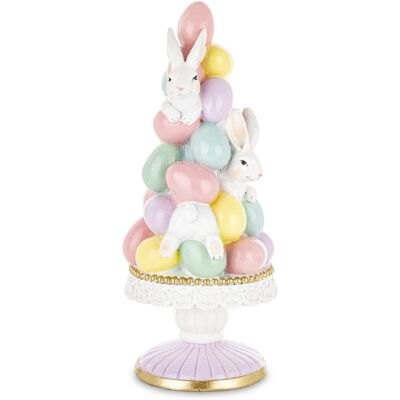 ART Figurka Świąteczna Tort z Królikami Zajączki Jajka Wielkanocne Na Paterze ART Figurka Świąteczna Tort z Królikami Zajączki Jajka Wielkanocne Na Paterze