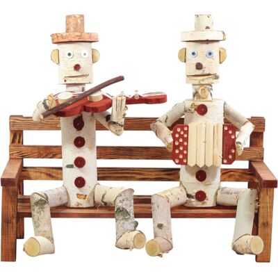 PEEWIT FIGURKI OGRODOWE SKRZYPEK HARMONISTA na ławce figurka ogrodowa ozdoba 60x54 PEEWIT FIGURKI OGRODOWE SKRZYPEK HARMONISTA na ławce figurka ogrodowa ozdoba 60x54