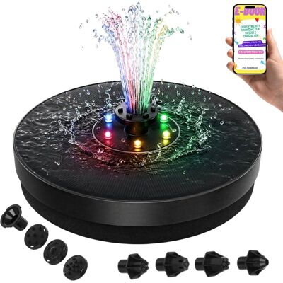 Pltb Fontanna Solarna do Oczka Wodnego LED RGB Pływająca 7 Dysz Pompa Ogrodowa + E-BOOK Pltb Fontanna Solarna do Oczka Wodnego LED RGB Pływająca 7 Dysz Pompa Ogrodowa + E-BOOK