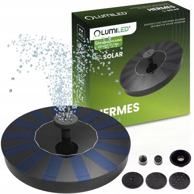 Fontanna solarna pływająca HERMES z pompą 180l/h LUMSOL1190 LUMILED Fontanna solarna pływająca HERMES z pompą 180l/h LUMSOL1190 LUMILED