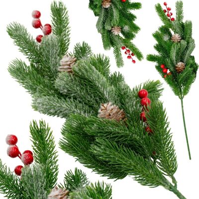Koopman GAŁĄZKA DEKORACYJNA SOSNOWA Z JARZĘBINĄ I SZYSZKAMI 60CM Koopman GAŁĄZKA DEKORACYJNA SOSNOWA Z JARZĘBINĄ I SZYSZKAMI 60CM