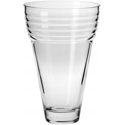 Krosno Wazon stożkowy ryflowany 30cm Krosno Wazon stożkowy ryflowany 30cm