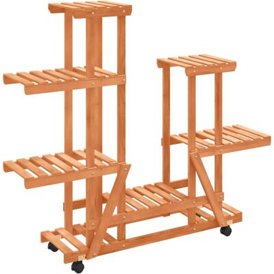 VMP Kwietnik Na Kółkach, 95x25x101 Cm, Lite Drewno Jodłowe VMP Kwietnik Na Kółkach, 95x25x101 Cm, Lite Drewno Jodłowe