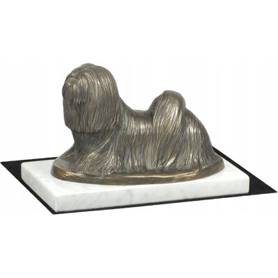 ART Lhasa Apso - statuetka psa, figurka na białym marmurze, trofeum na wystawę ART Lhasa Apso - statuetka psa, figurka na białym marmurze, trofeum na wystawę
