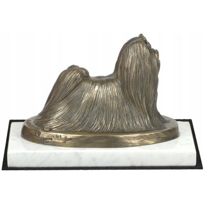 ART Maltańczyk, Bichon Maltiase, Maltese - statuetka psa, figurka na białym mar ART Maltańczyk, Bichon Maltiase, Maltese - statuetka psa, figurka na białym mar