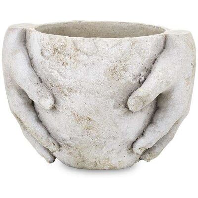 ART Osłonka Donica Z Dłońmi Na Kwiaty, Cement H: 14,5Cm ART Osłonka Donica Z Dłońmi Na Kwiaty, Cement H: 14,5Cm